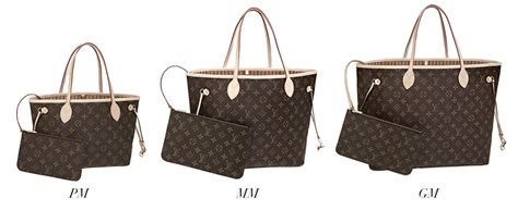 louis vuitton sizes mm pm gm|louis vuitton neverfull pm measurements.